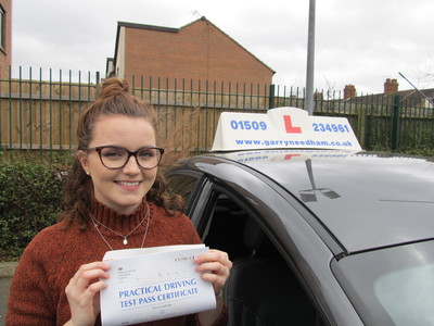 Thanks to Garry I have passed my driving test first time.